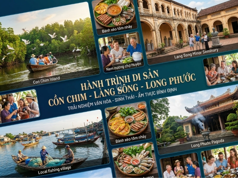 Tour Cồn Chim – Tiểu chủng viện Làng Sông – Chùa Long Phước 1 ngày