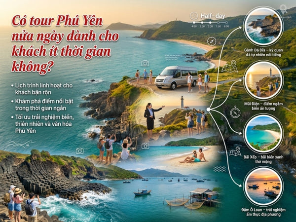 Có tour Phú Yên nửa ngày dành cho khách ít thời gian không?