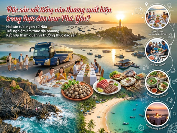 Đặc sản nổi tiếng nào thường xuất hiện trong thực đơn tour Phú Yên?