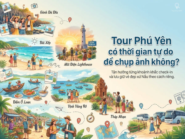 Tour Phú Yên có thời gian tự do để chụp ảnh không?