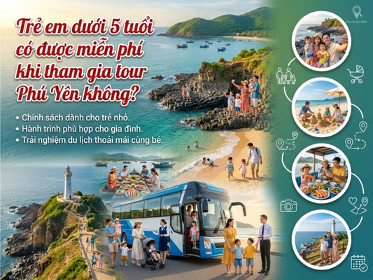Trẻ em dưới 5 tuổi có được miễn phí khi tham gia tour Phú Yên không?