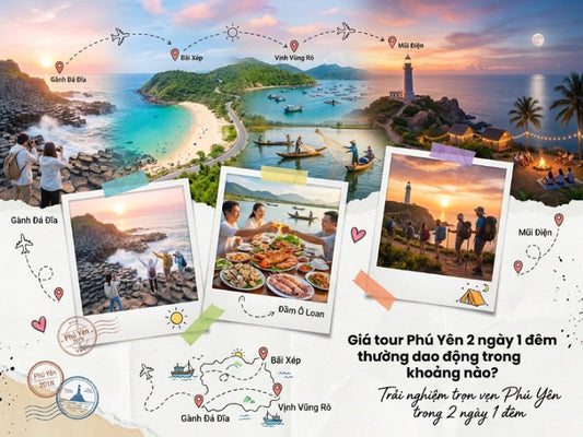 Giá tour Phú Yên 2 ngày 1 đêm thường dao động trong khoảng nào?