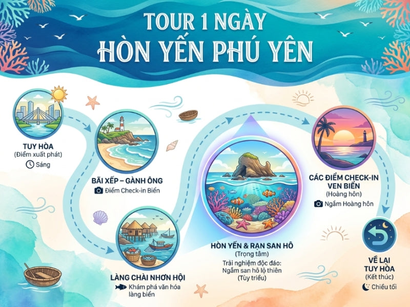 Tour Hòn Yến Phú Yên 1 Ngày