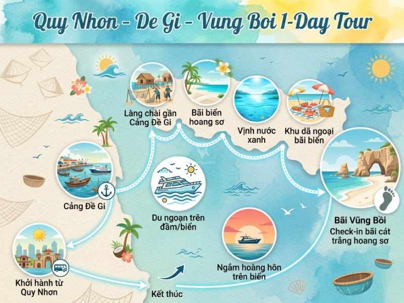 Tour Quy Nhơn Đề Gi - Vũng Bồi 1 Ngày