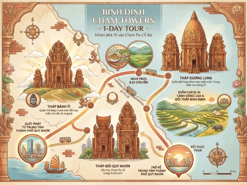 Tour Tháp Chăm Bình Định 1 Ngày