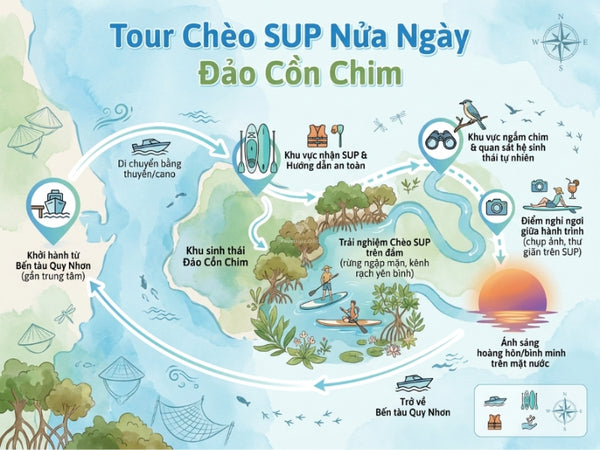 Tour Cồn Chim Chèo Sup 1 Ngày